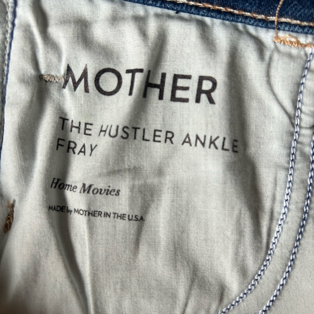 MOTHER The Hustler Ankle Fray in Home Movies High Rise Cropped Flare Jeans - Picture 14 of 16